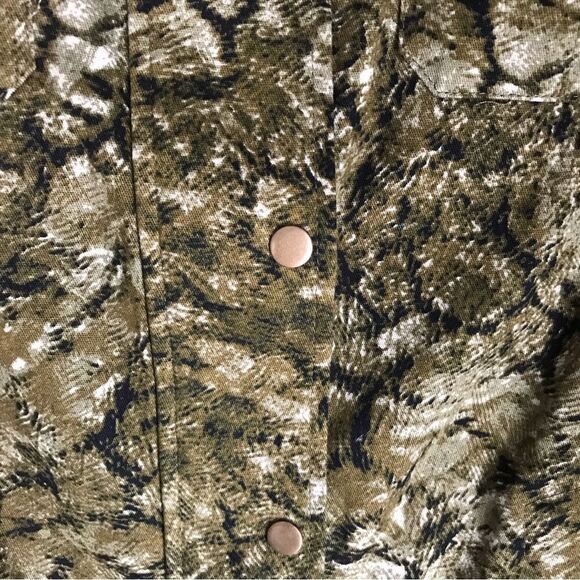 LoGo Lori Goldstein Jacket Women's Size 10 Green Animal Print Zippered P… - Picture 9 of 12